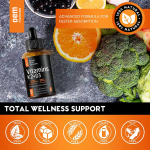 Biocaro Organic Vitamin D3 Supplement 10000 Iu Vitamin Drops Support Strong Bones Healthy Sublingual Vitamin D3 K2 Liquid Drops