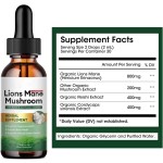 Biocaro OEM Private Label Premium Quality Lion's Mane Drops Mushroom Extract Drops Lion's Mane Nootropics Liquid