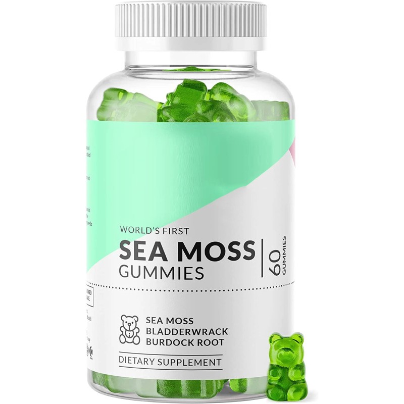 Private Label Vegan Sea Moss Gummies for Immune System Sea Moss and Bladderwrack Gummies Gummi Vitamin
