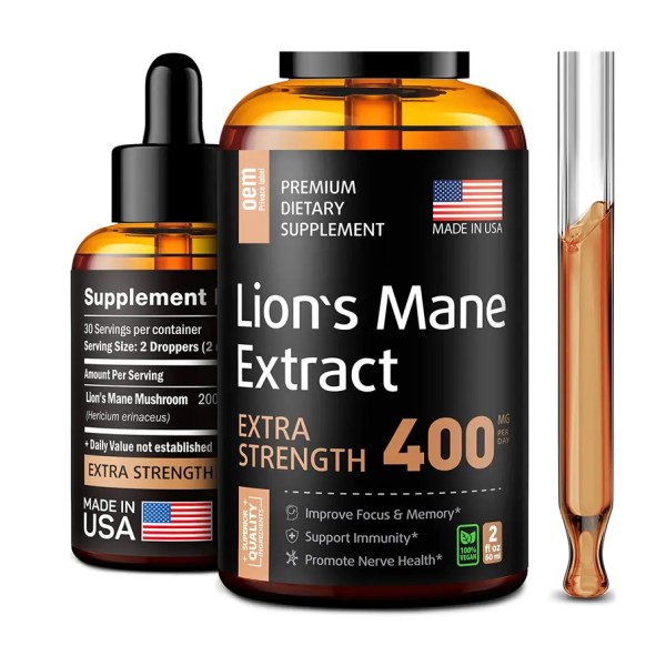 Biocaro Hot Sales Herbal Supplement Nootropic Brain Energy Memory Oral Liquid Lion Mane Mushroom Drops