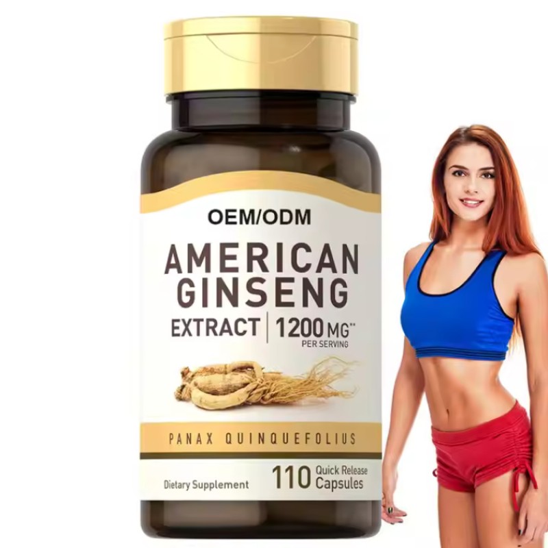 Biocaro OEM Ginseng Supplement Panax Ginseng Capsules Powder Ginseng Capsules for Male Energy Strengthen