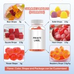Biocaro Vegan Gummies Natural Fruit Flavor Collagen Biotin Hair Skin Nails Vitamin Gummies