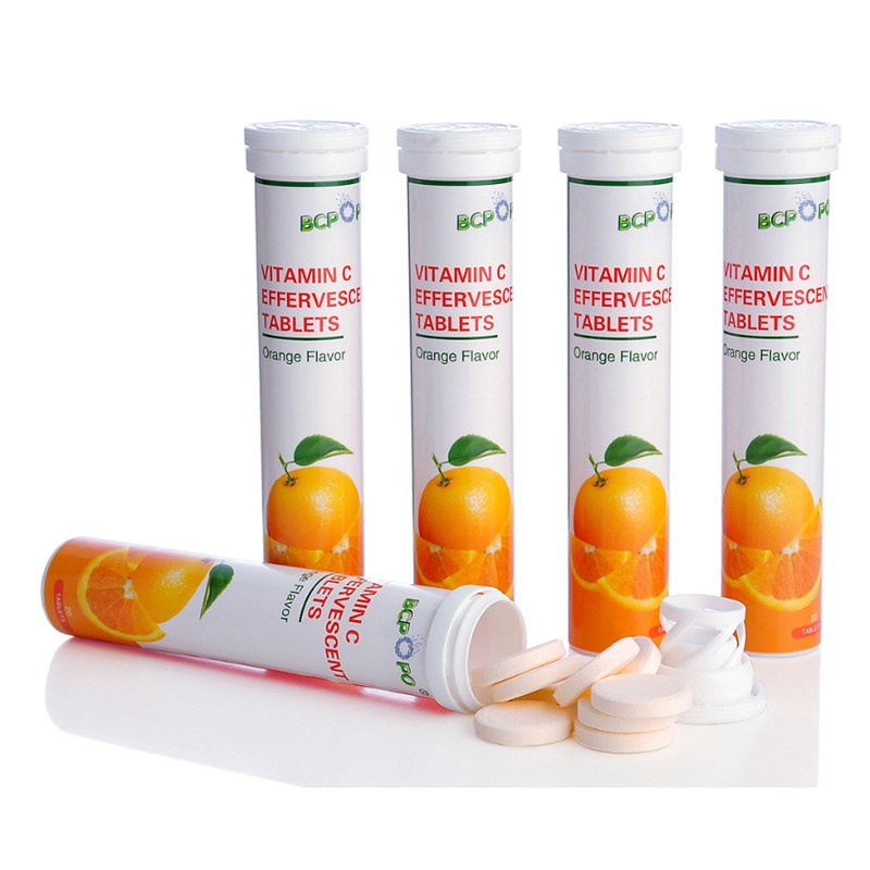 OEM Soft Drink Vc Effervescent Tablets Lemon Vitamin c Effervescent Tablet