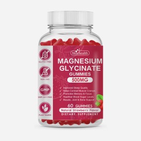 BIOCRICH Sugar Free Magnesium Potassium Gummy Supplement with Vitamin Coenzyme Q10 Calming Mood Sleep Magnesium Glycinate Gummy