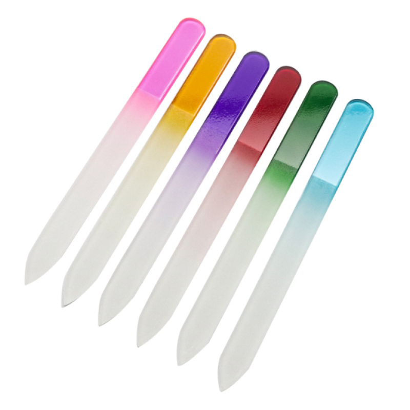 Custom Logo Double-Sided Nano Material Nail File Coarse Sand Crystal Glass Tool for Salon Use Mini Nail File