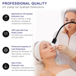 MIMU 10W LED UV Purple Light Nail Lamp 110-240V Fast Curing Aluminum Alloy Pedal Floor Lamp for False Eyelash Grafting Glue