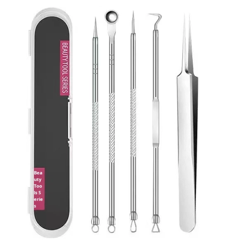 Stainless Steel Skin Care Beauty Tools Set Blackhead & Acne Removal for Face