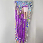 Portable Professional Makeup Brush Set Five Color Synthetic Hair Brushes for Face Lips 5pcs Per Set with Comfortable Handle