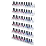 Wall-Mounted Portable Transparent Acrylic Nail Polish Storage Rack Solid Cosmetic Shelf