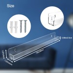 Wall-Mounted Portable Transparent Acrylic Nail Polish Storage Rack Solid Cosmetic Shelf