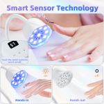 Portable USB Nail Polish Phototherapy Machine Quick-Drying Home Use Lamp with Lotus Design