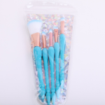 Portable Professional Makeup Brush Set Five Color Synthetic Hair Brushes for Face Lips 5pcs Per Set with Comfortable Handle