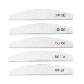 High-End Double-Sided Nail File Abrasion-Resistant Gray-White Printed Digital Design Polishing Strip Nails Using Emery Sandpaper