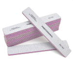 High Quality Reusable Professional Files Wooden Nail File 100/180/80  Packaging Whit Professional   zebra Grit  Buffer