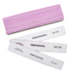 High Quality Reusable Professional Files Wooden Nail File 100/180/80  Packaging Whit Professional   zebra Grit  Buffer