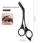 Professional Anti-Scratch Precision Eyebrow Trimmer Safe Stainless Steel Beginners Makeup Scissors Comb Eyebrow Grooming Tool