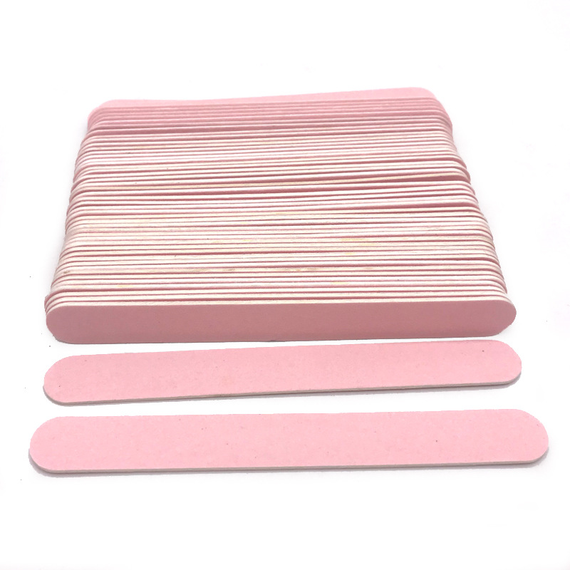 Custom Logo 12CM Thickened Disposable Straight Wooden Sandpaper Double Side Nail Art Salon Use Quality Nail File