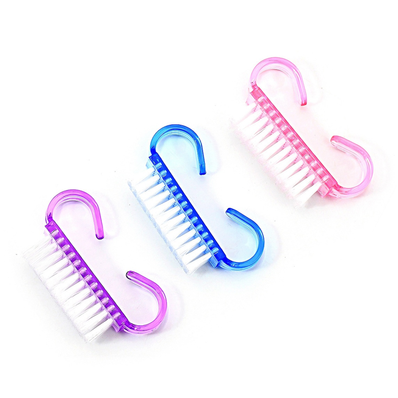 Wholesale Mini 7-Color Soft Plastic Beauty Nail Brush High Quality Nylon Acrylic for Salon Use Manicure Cleaning Decoration