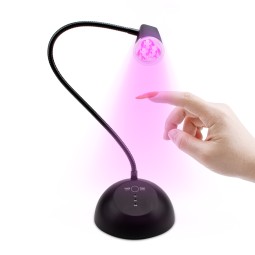 顶级品牌便携式可充电UV LED指甲灯无绳可弯曲办公桌/台灯触摸灯，用于指甲干燥/固化