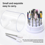 Professional 48-Hole Nail Tool Sanding Head Storage Box Dustproof Display Rack Small Size for Organizing and Cleaning