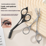 Professional Anti-Scratch Precision Eyebrow Trimmer Safe Stainless Steel Beginners Makeup Scissors Comb Eyebrow Grooming Tool