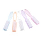Flat Plastic Nail Cleaning Brush Manicure Care Accessory for Acrylic Nails Removes Dust & Powder Hair Shape Flat