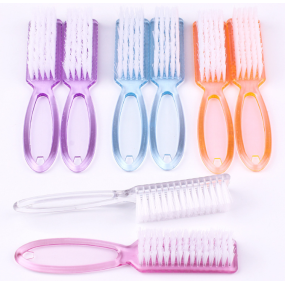 塑料平甲清洁刷指甲护理配件，丙烯酸指甲去除灰尘和粉末头发形状平坦