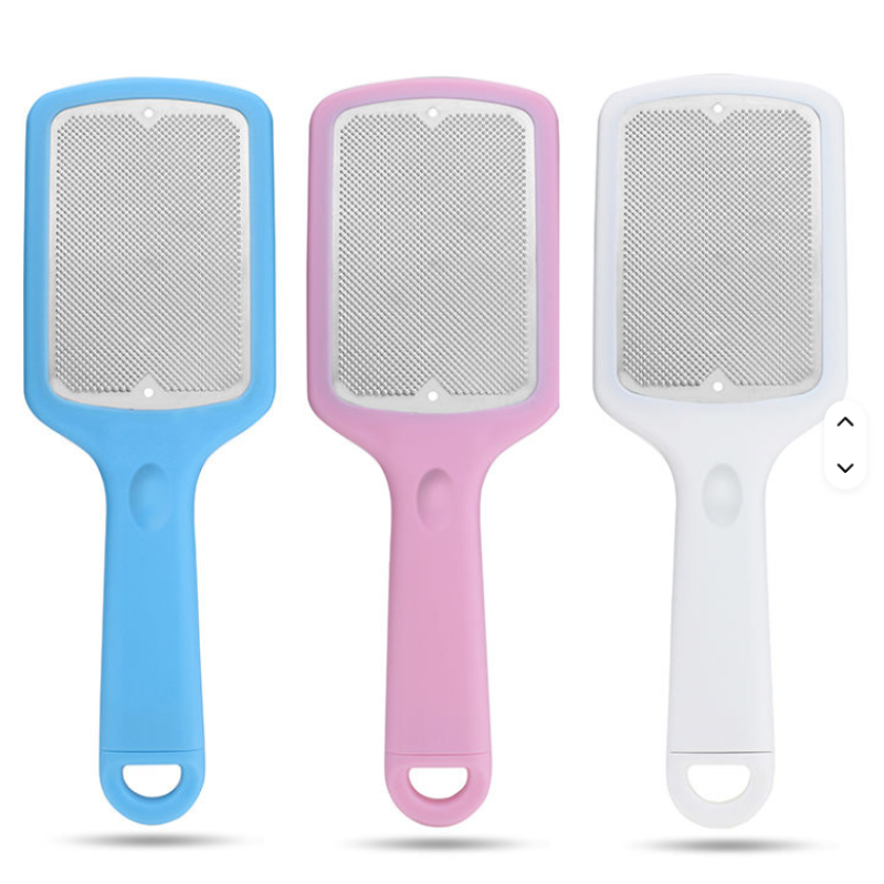 Professional   Foot File for Dead Skin Rasp Pedicure Callus Remover Plastic Handle Stainless Steel Foot Scrubbing Tool