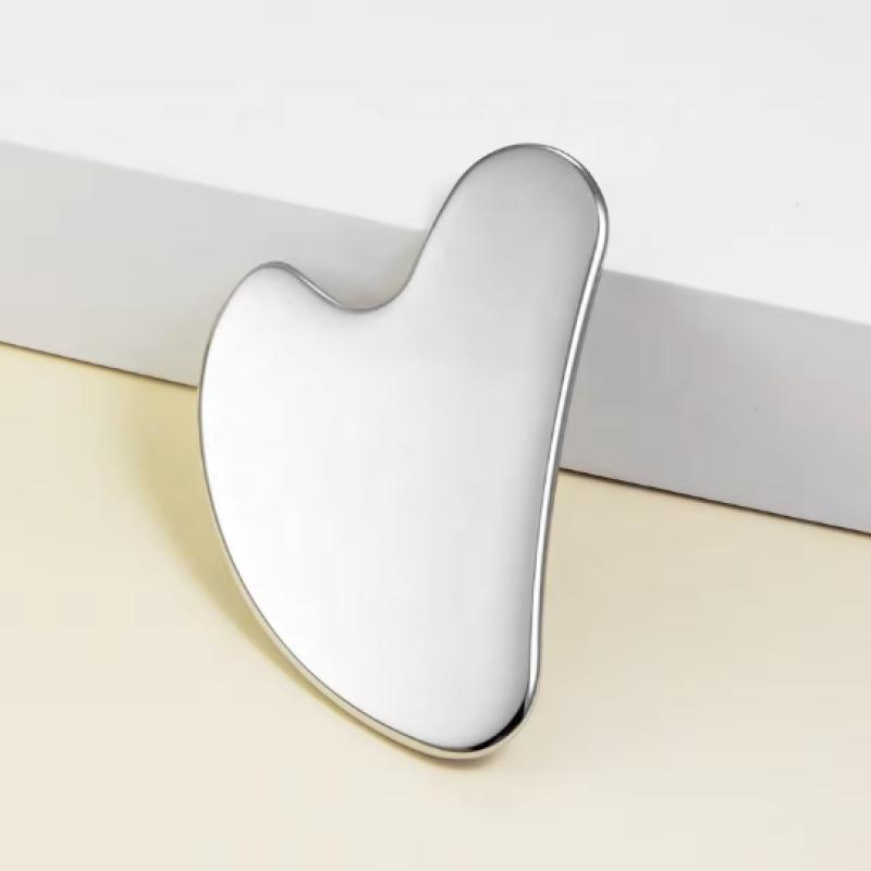 Large Heart-Shape Stainless Steel Jade Facia Knife Multifunctional Fascia Board for Body Firming & Lifting Massage