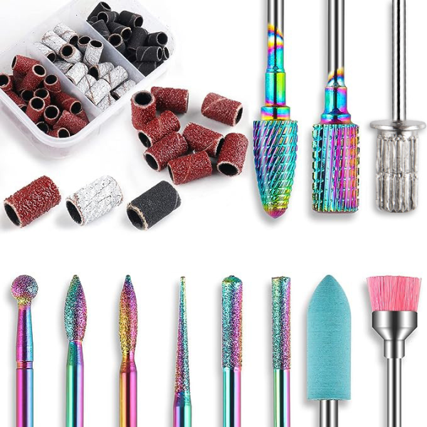 Nail Polish and Sanding Tool Set Solid Plastic Manicure Grinder with Boxed Grinding Wheel