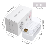 Portable 30-Hole Nail Grinding Head Storage Box Solid Plastic System Dustproof and Colorful with Split Cleaning Brush