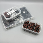 Portable Manicure Sanding Tool with Square Sanding Head and Sand Ring Shaft Color Boxed Manicure Sanding Ring