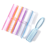 Flat Plastic Nail Cleaning Brush Manicure Care Accessory for Acrylic Nails Removes Dust & Powder Hair Shape Flat