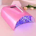 2025 High-Power 128W UV LED Nail Lamp Cordless Design with Logo Print Portable Cure Nail Lamp with Battery Power Supply