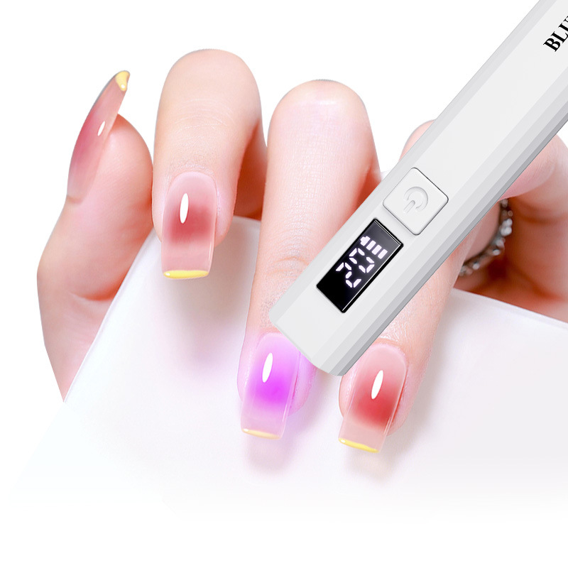 Electric Storage Mini LED UV Nail Art Phototherapy Machine Fast Drying Handheld LED UV Lamp Made of Plastic