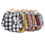 Children's Shirt - Long-Sleeved Plaid With Hat