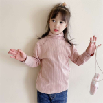 Children's Tops - High Collar Striped Base