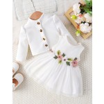 Flower Dress - Baby Girls 2Pcs Set Factory