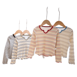 Children's T-Shirt - Stripes Long Sleeve Tops