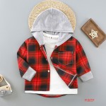 Children's Shirt - Long-Sleeved Plaid With Hat