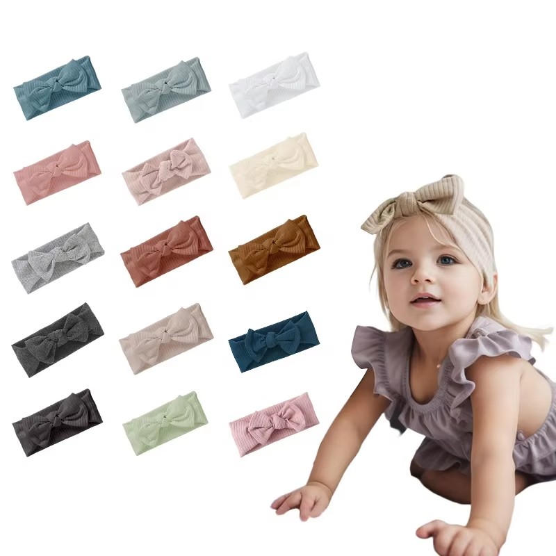 Baby Headband - Organic Cotton Bow Knot Factory