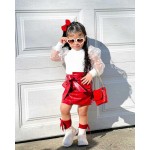 Girls Dresses - Tops PU Leather Shirt Factory