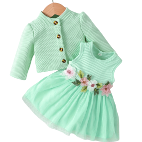 Flower Dress - Baby Girls 2Pcs Set Factory