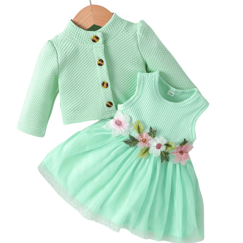 Flower Dress - Baby Girls 2Pcs Set Factory