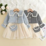 Girls Korean Suit - Check Lapel Jacket 3 Piece