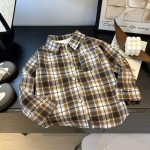 Boys Shirt - Long-Sleeved Plaid Retro Factory