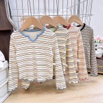 Children's T-Shirt - Stripes Long Sleeve Fashion