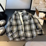 Boys Shirt - Long-Sleeved Plaid Retro Factory