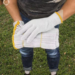 Knitted Hand Gloves Factory - 7 Gauge Cotton Overlock