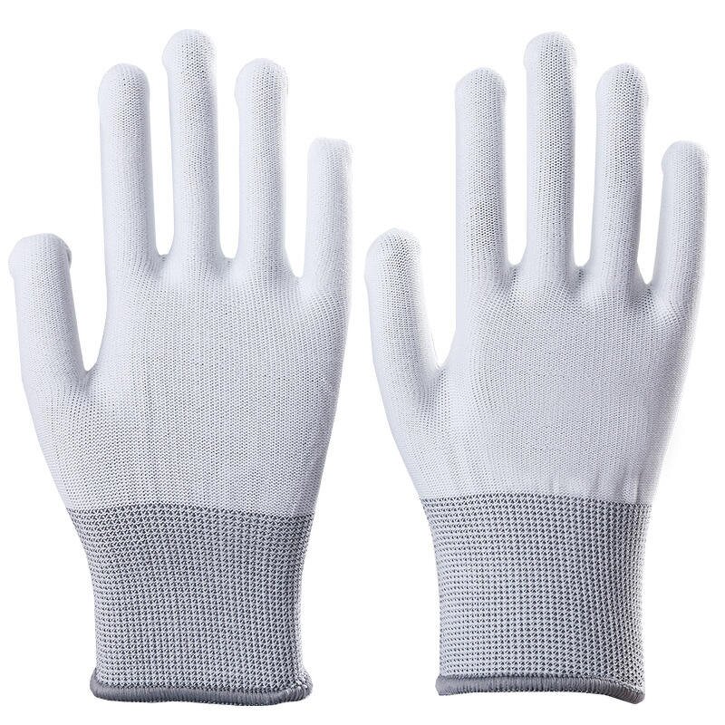 Knitted Work Gloves Manufacturer - White Polyester Wholesale